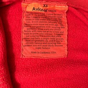 Red 5 stripe Aviator Nation hoodie size XS
